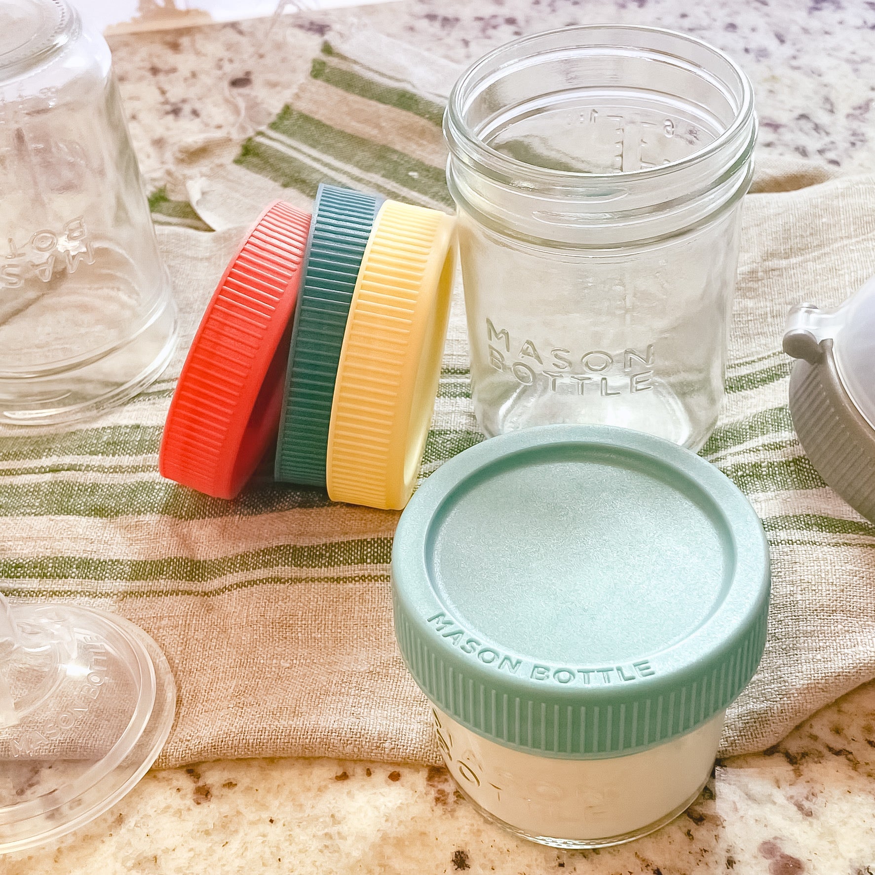 Plastic Storage Lids by Mason Bottle