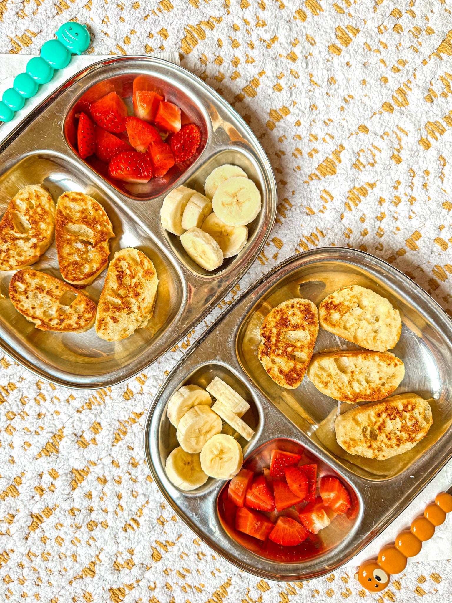 Unicorn Stainless Steel Divided Plate, set of 2