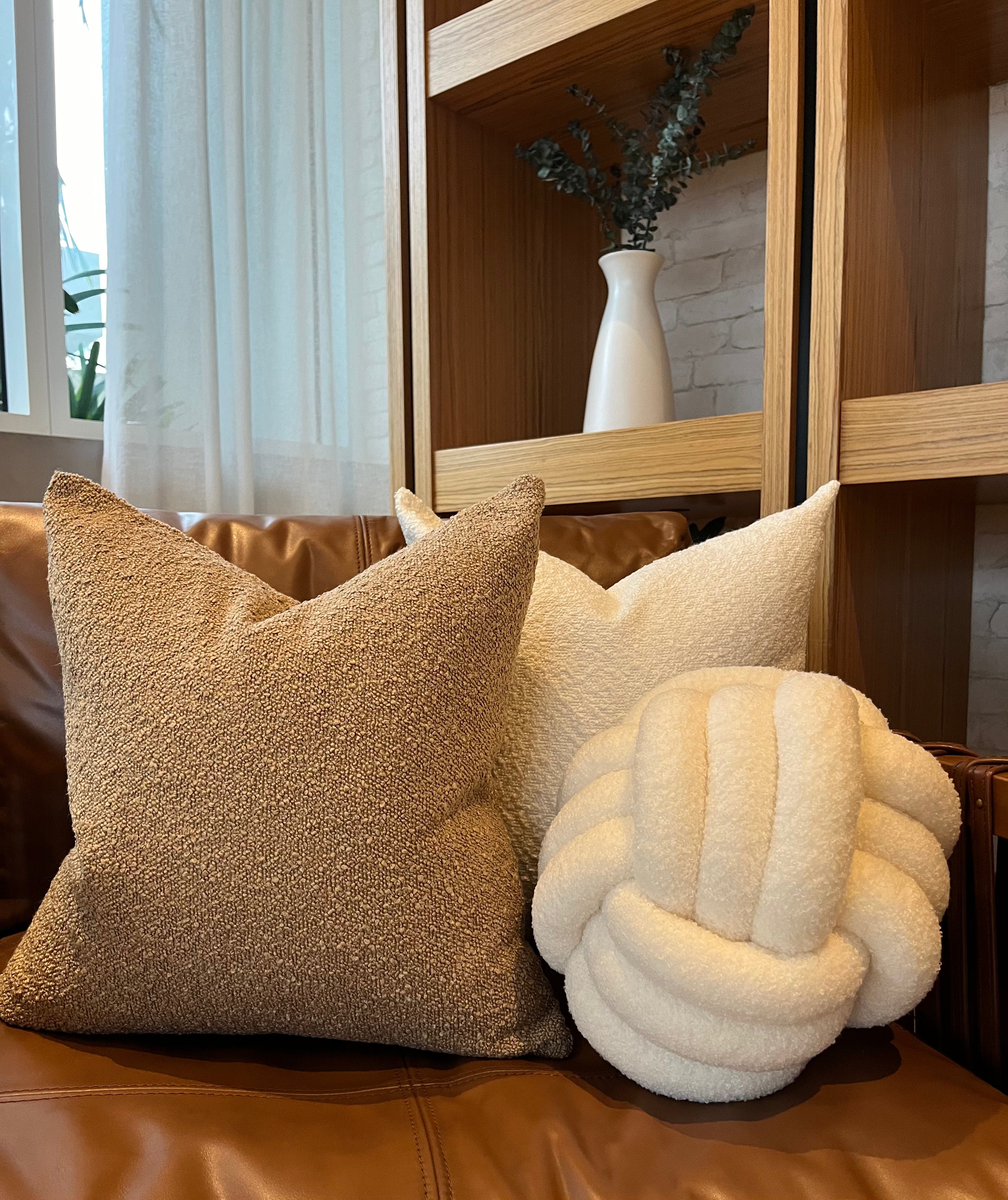Knotted Plush Accent Pillow by BUSA