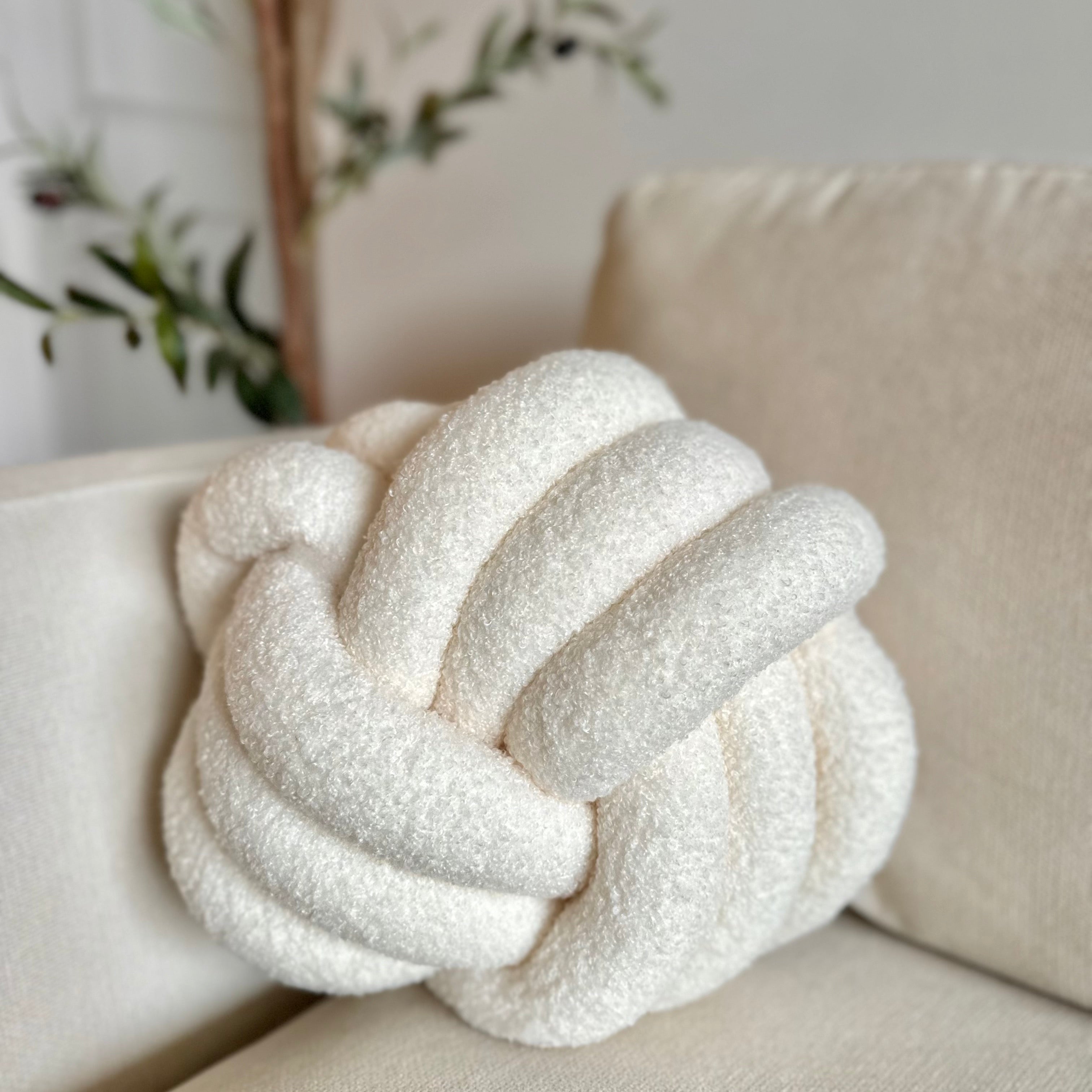 Knotted Plush Accent Pillow by BUSA