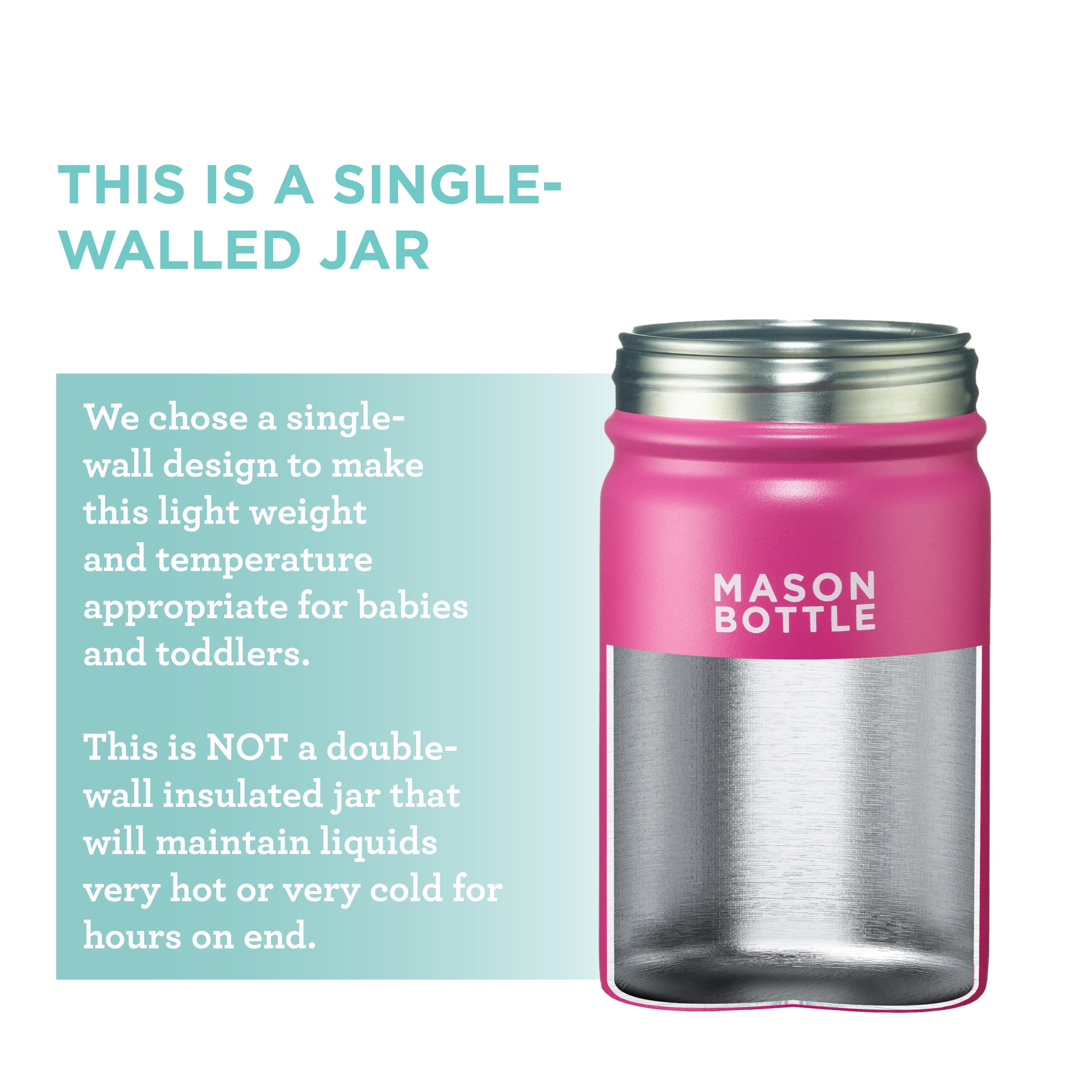 Stainless Steel Mason Jar for Baby by Mason Bottle