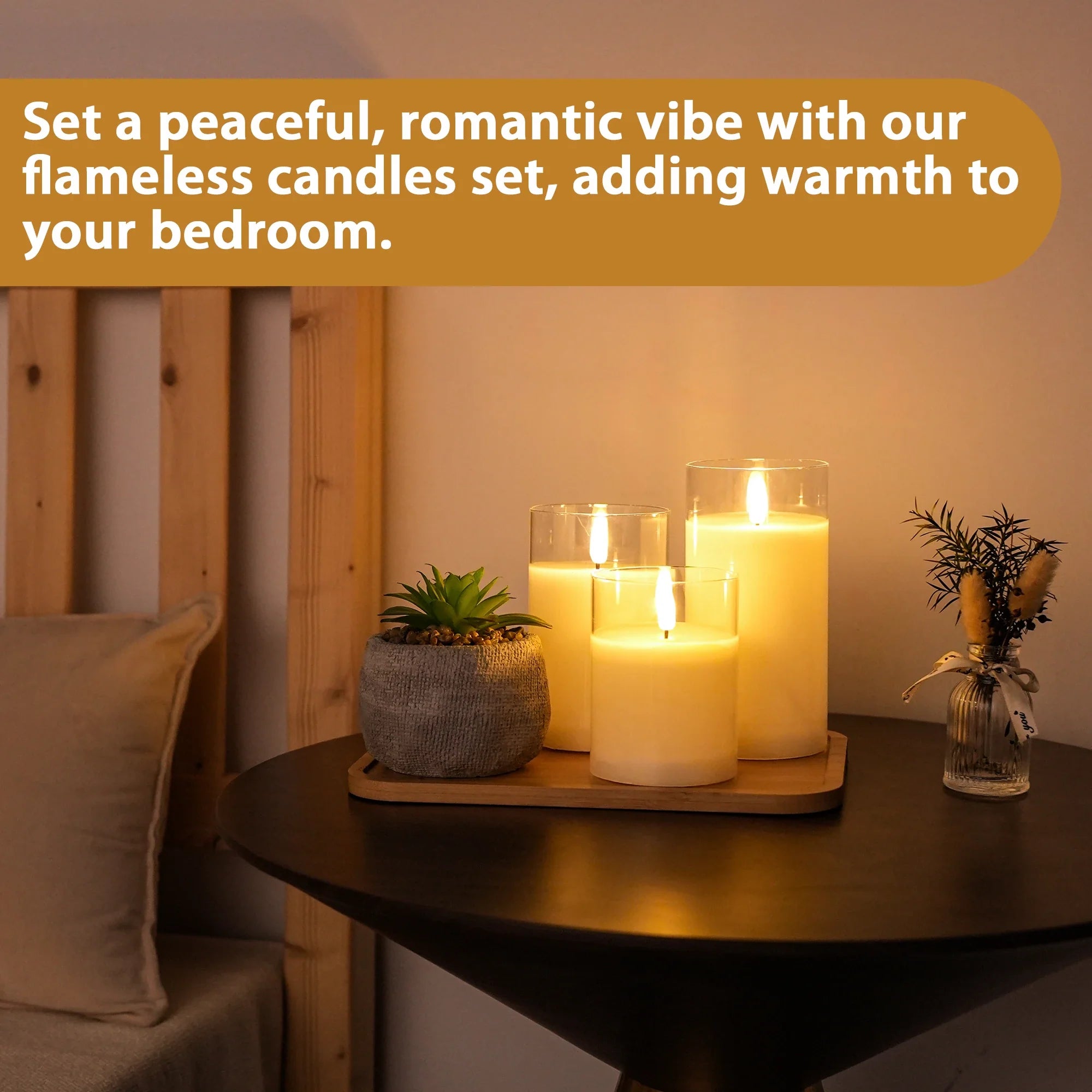 Flameless LED Candles by JHY Design, set of 3