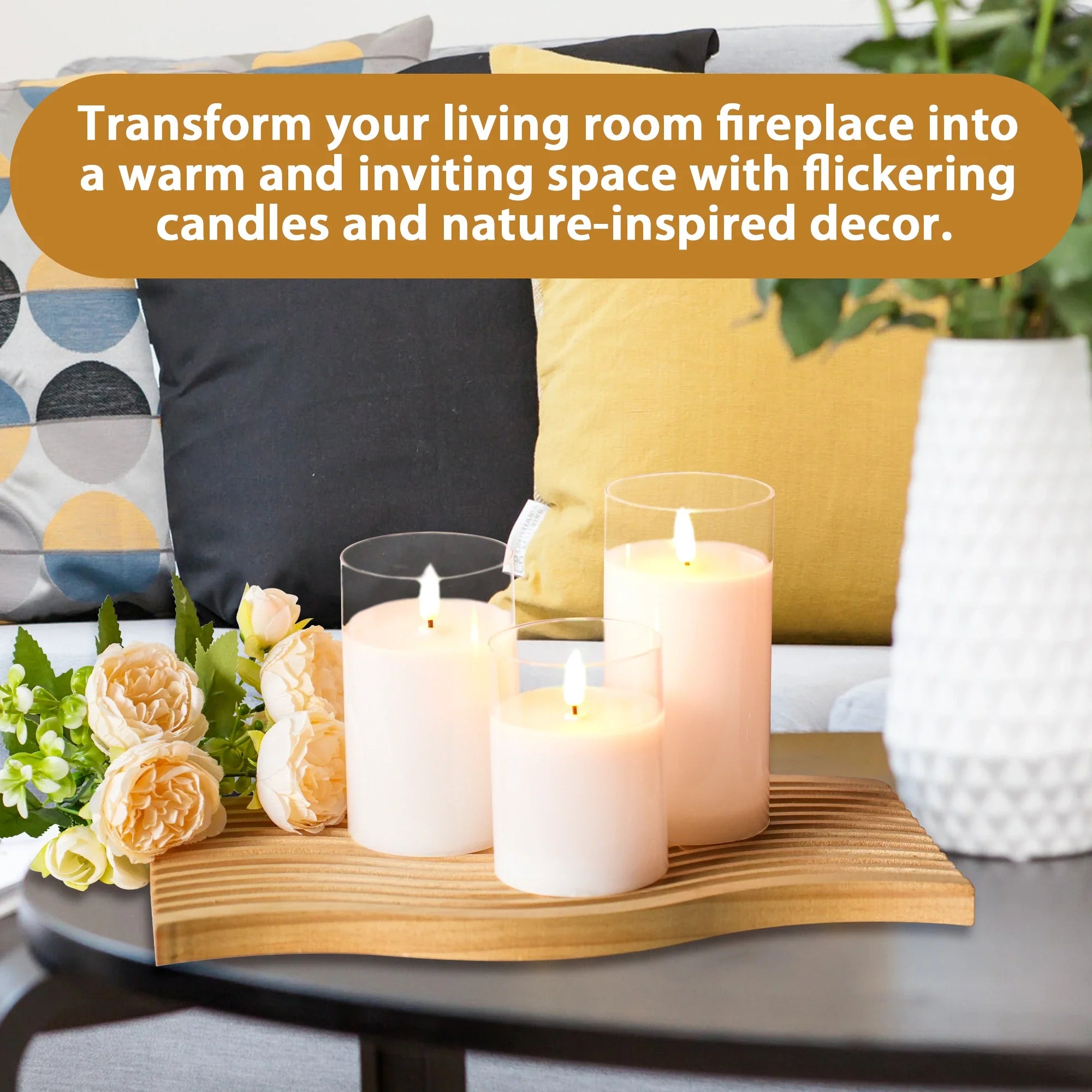 Flameless LED Candles by JHY Design, set of 3