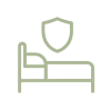 Bed with shield