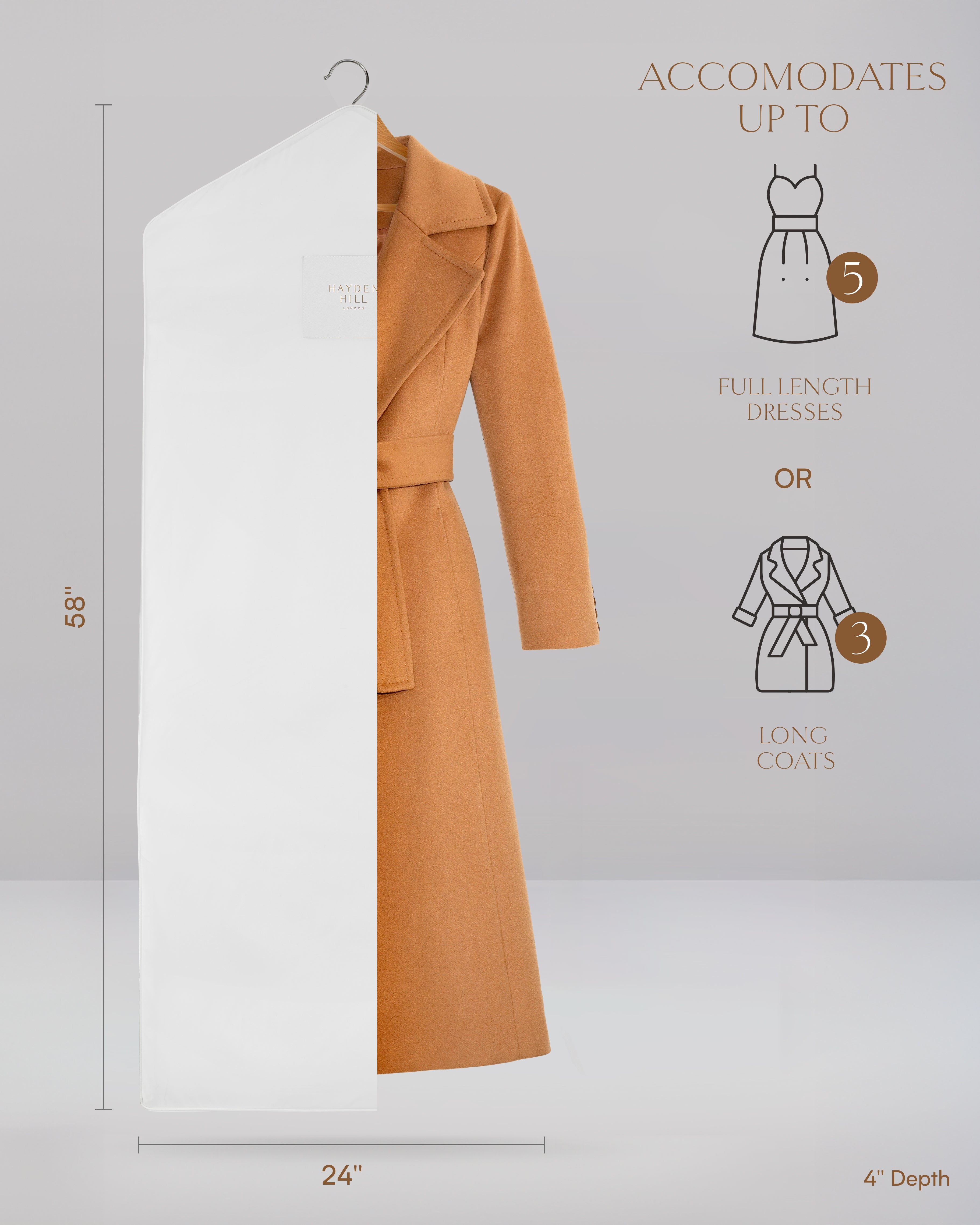 Long Organic Cotton Hanging Bag by Hayden Hill