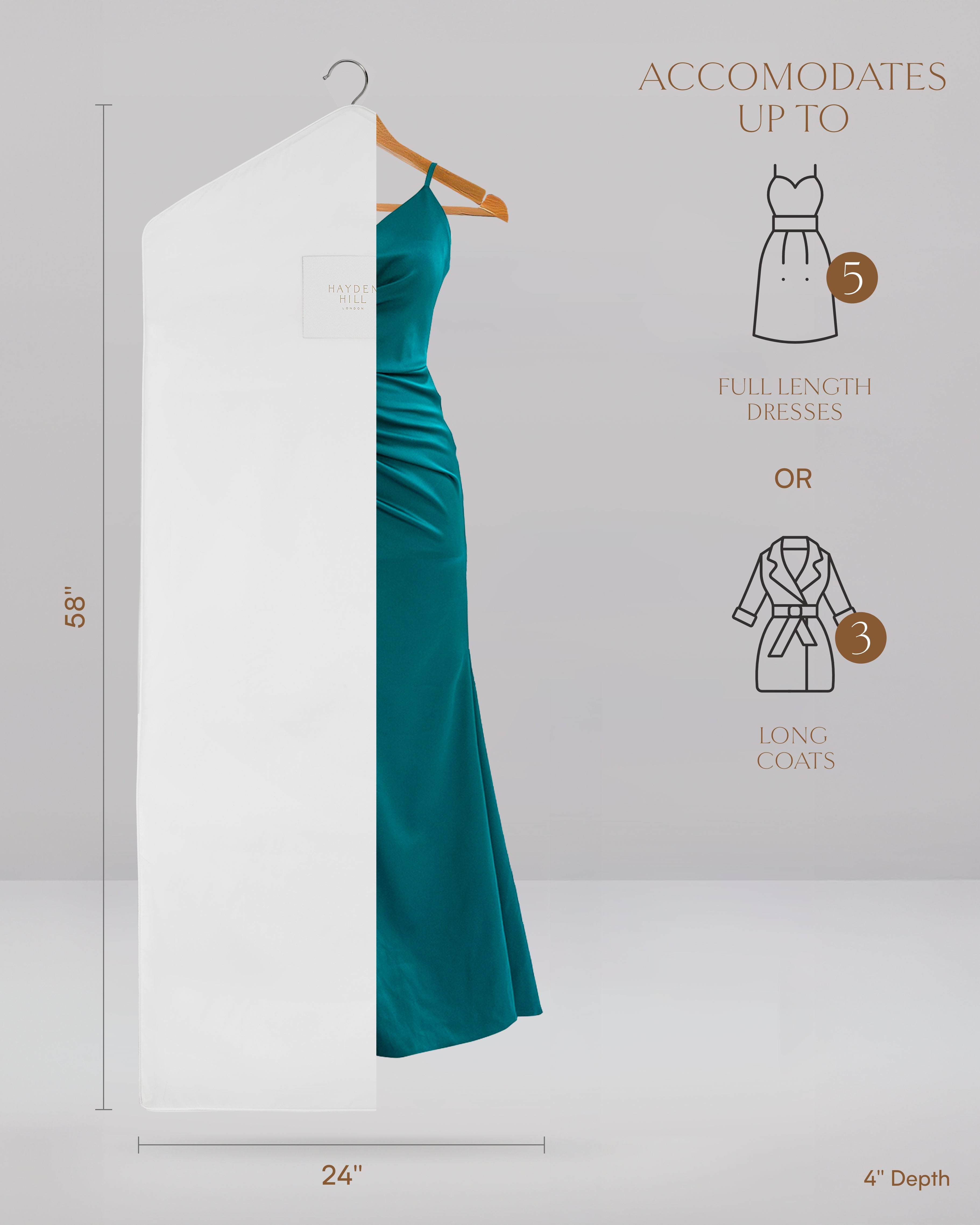 Long Organic Cotton Hanging Bag by Hayden Hill