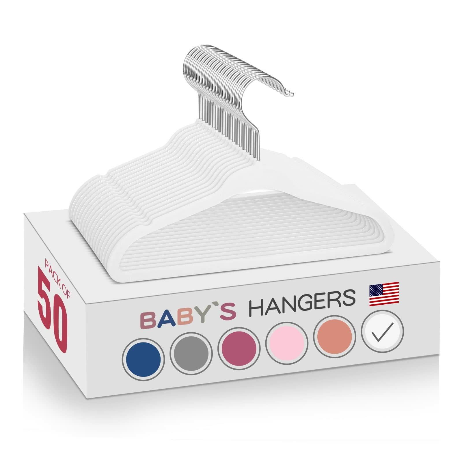 Child-Size Velvet Hangers, 50 Pack