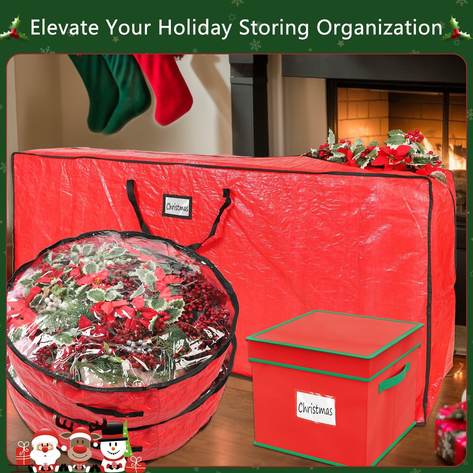 Christmas Tree & Ornament Storage Bags, 4 piece set by Falflor