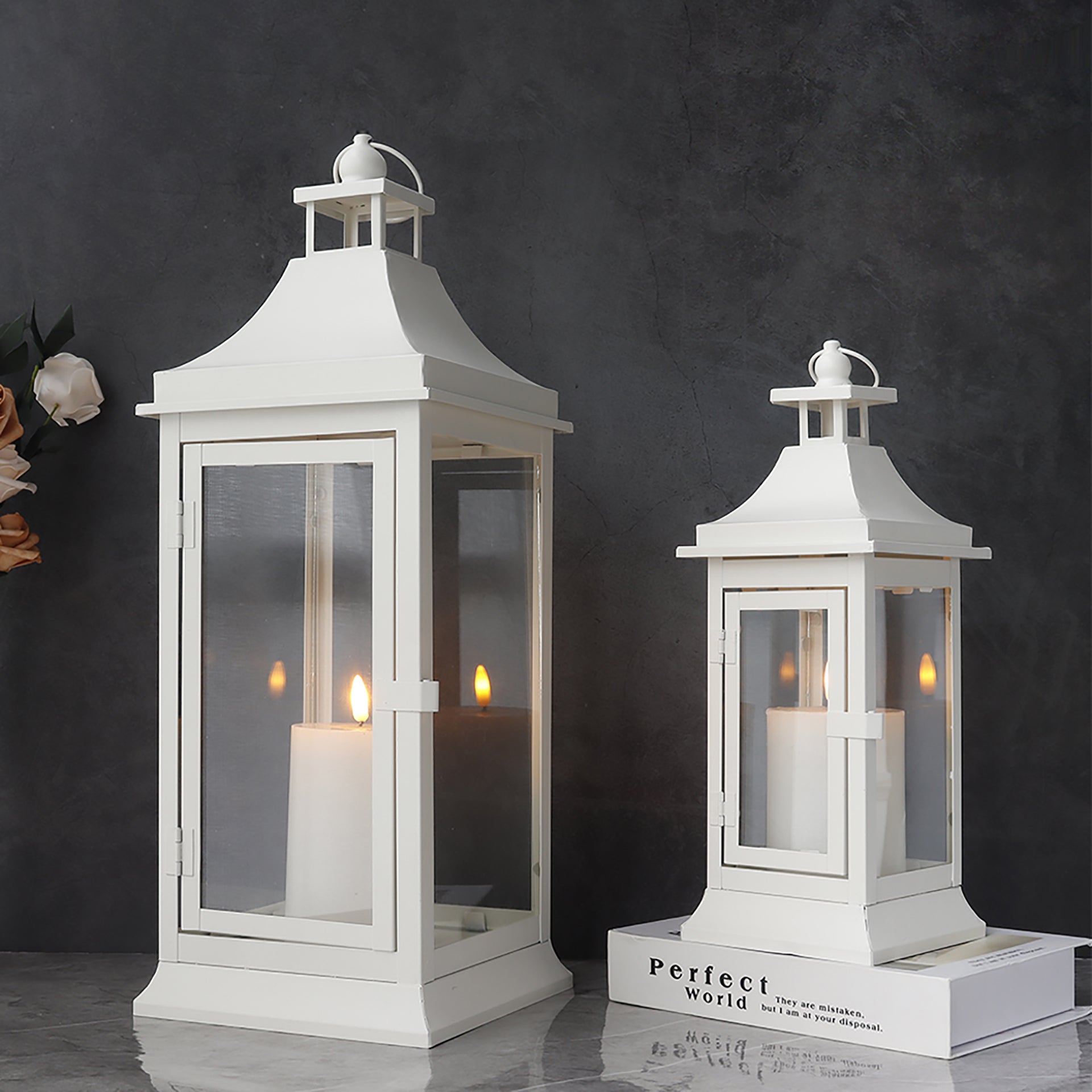 Outdoor Candle Lanterns by JHY Design, set of 2