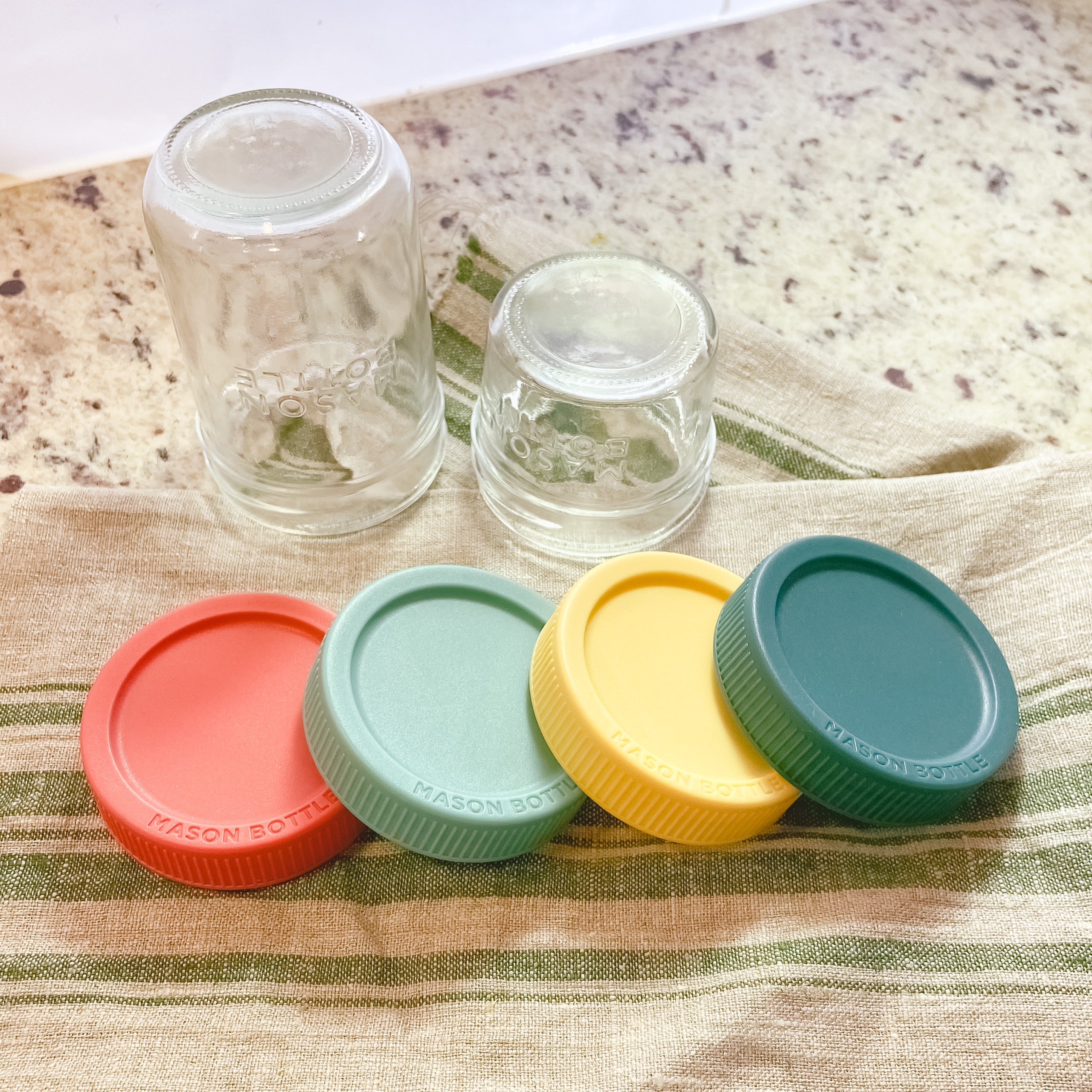 Plastic Storage Lids by Mason Bottle
