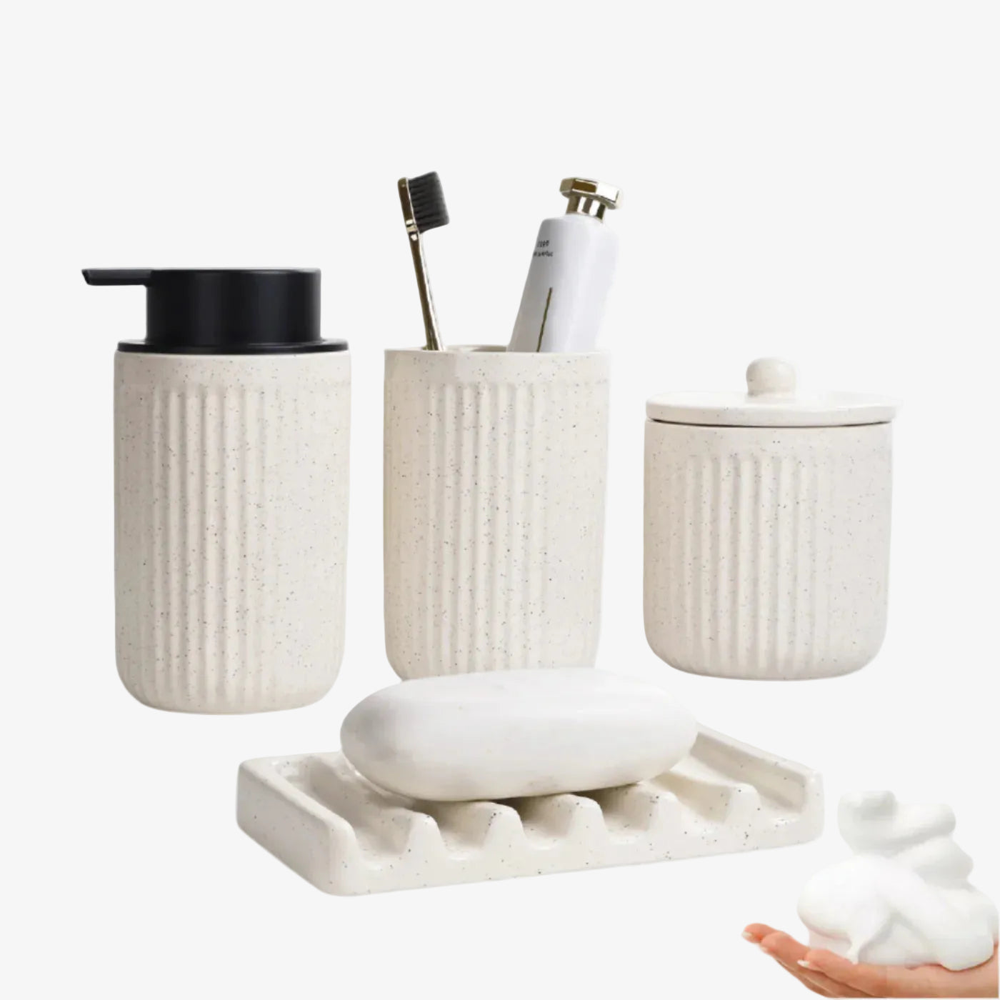 Foaming Bathroom Set 4-piece by BosilunLife