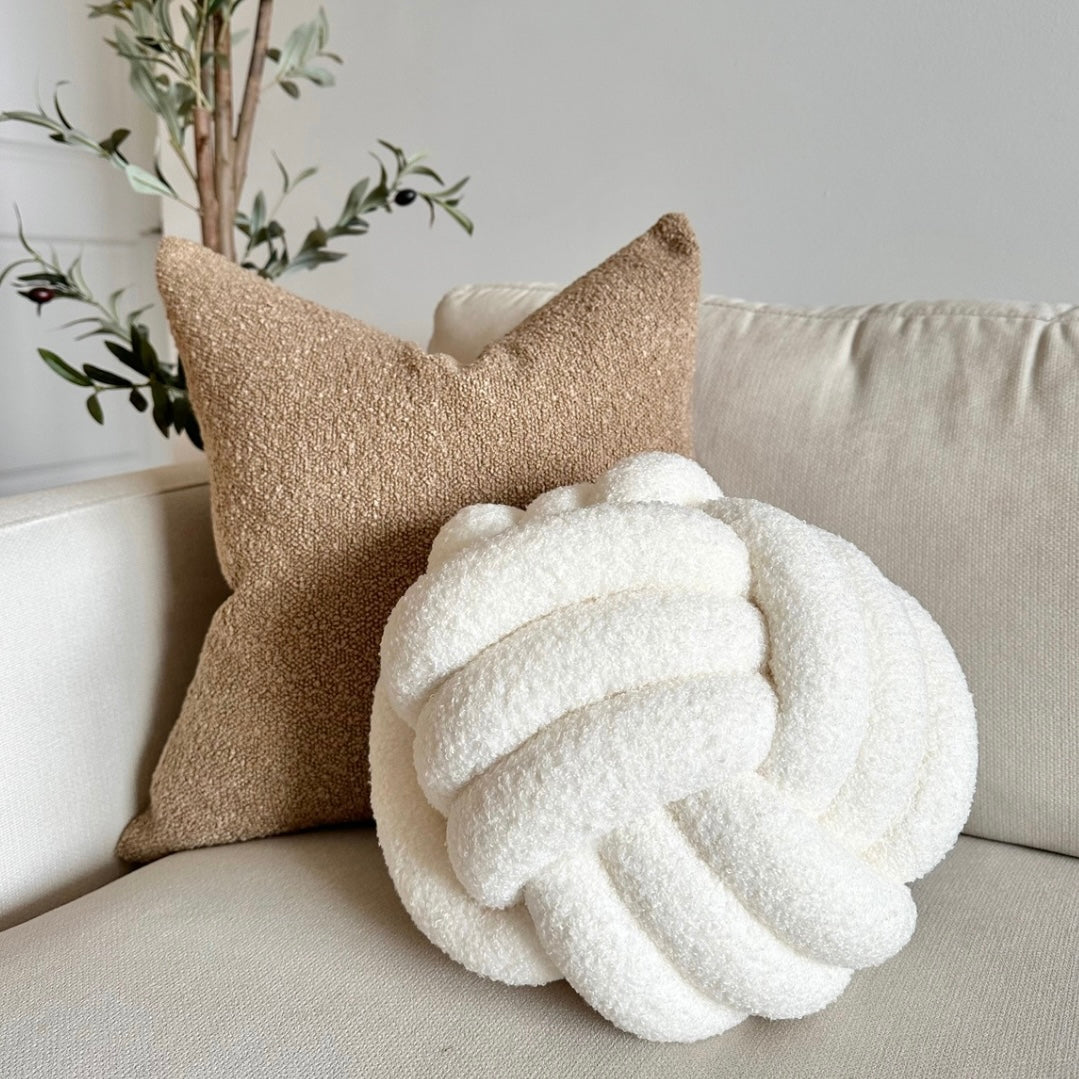 Knotted Plush Accent Pillow by BUSA