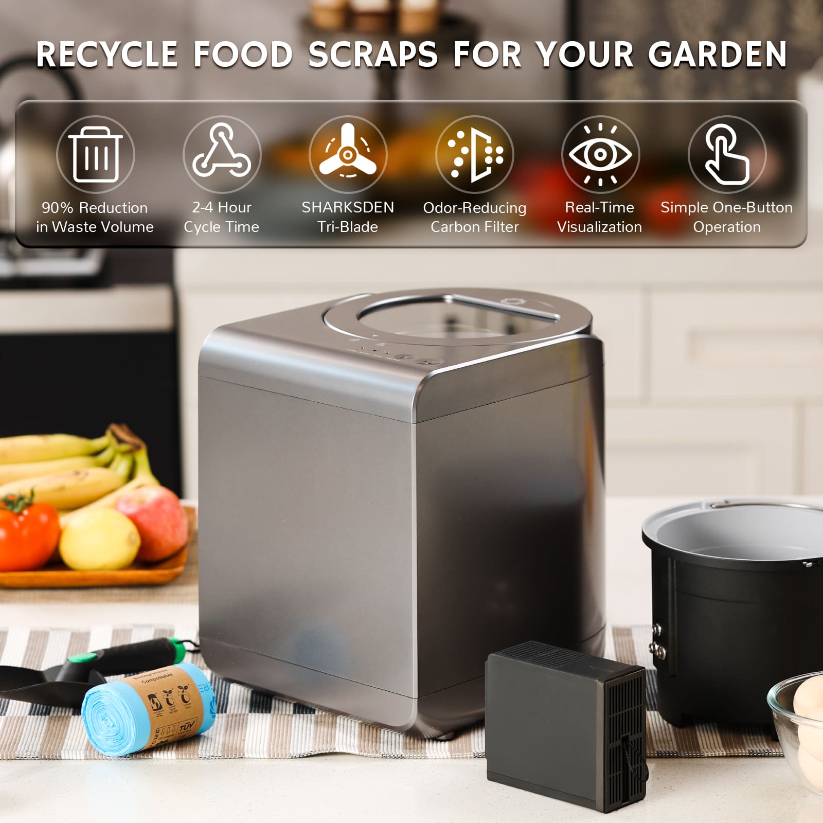 Electric Kitchen Composter by Revive