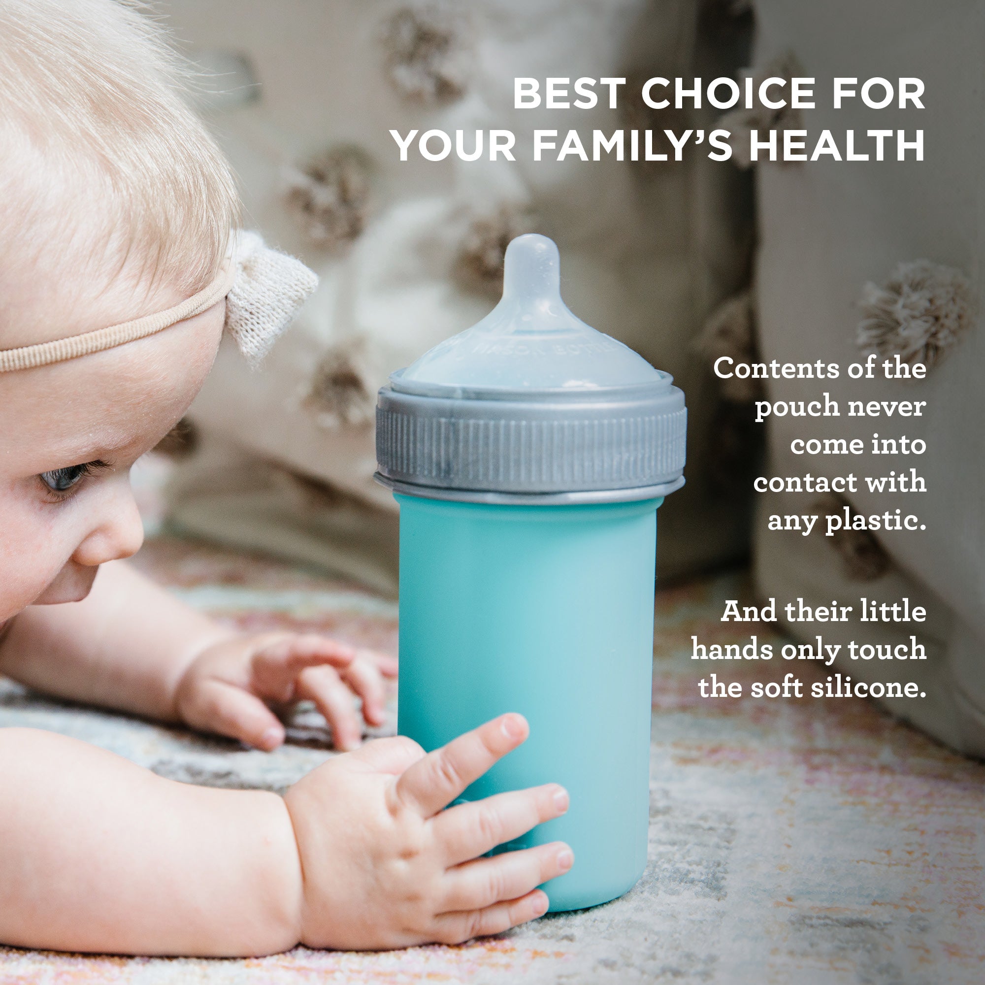 Silicone Baby Bottle by Mason Bottle