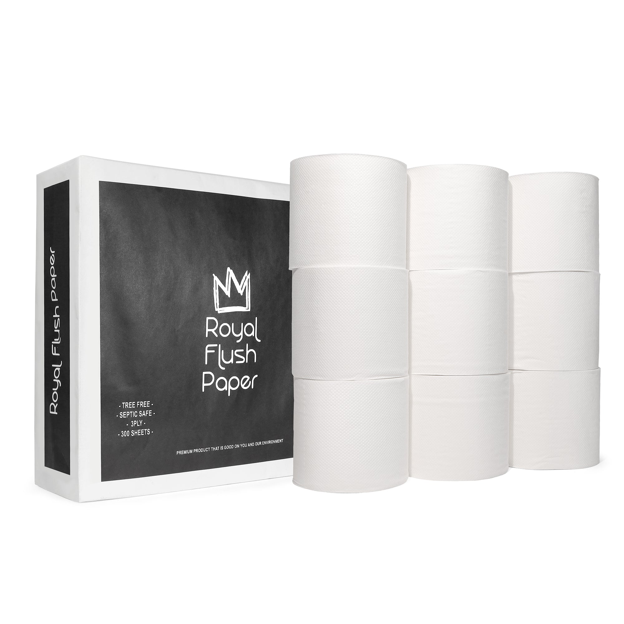 Royal Flush Premium Bamboo Toilet Paper - 27 roll box (3 packs of 9)
