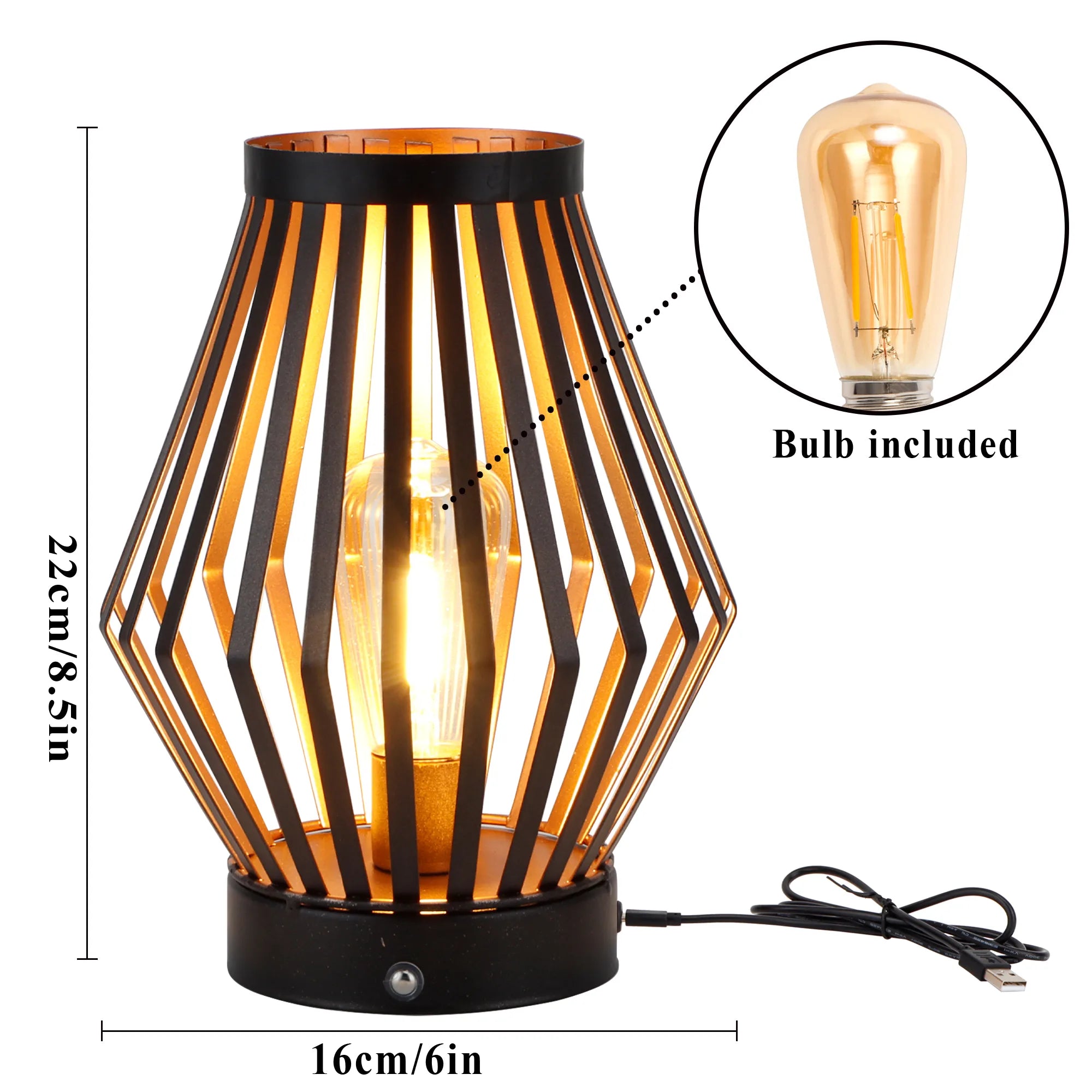 Portable Dimmable Bedside Table Lamp by JHY Design