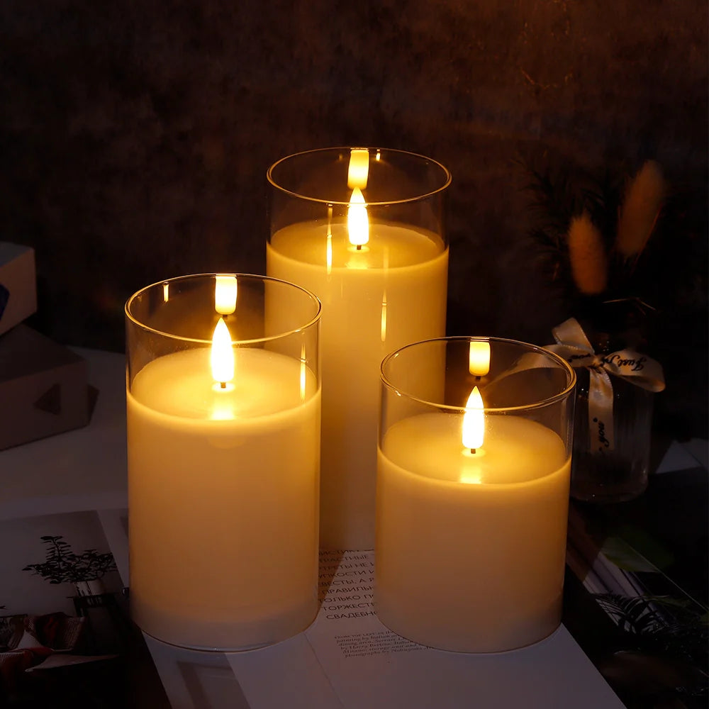 Flameless LED Candles by JHY Design, set of 3