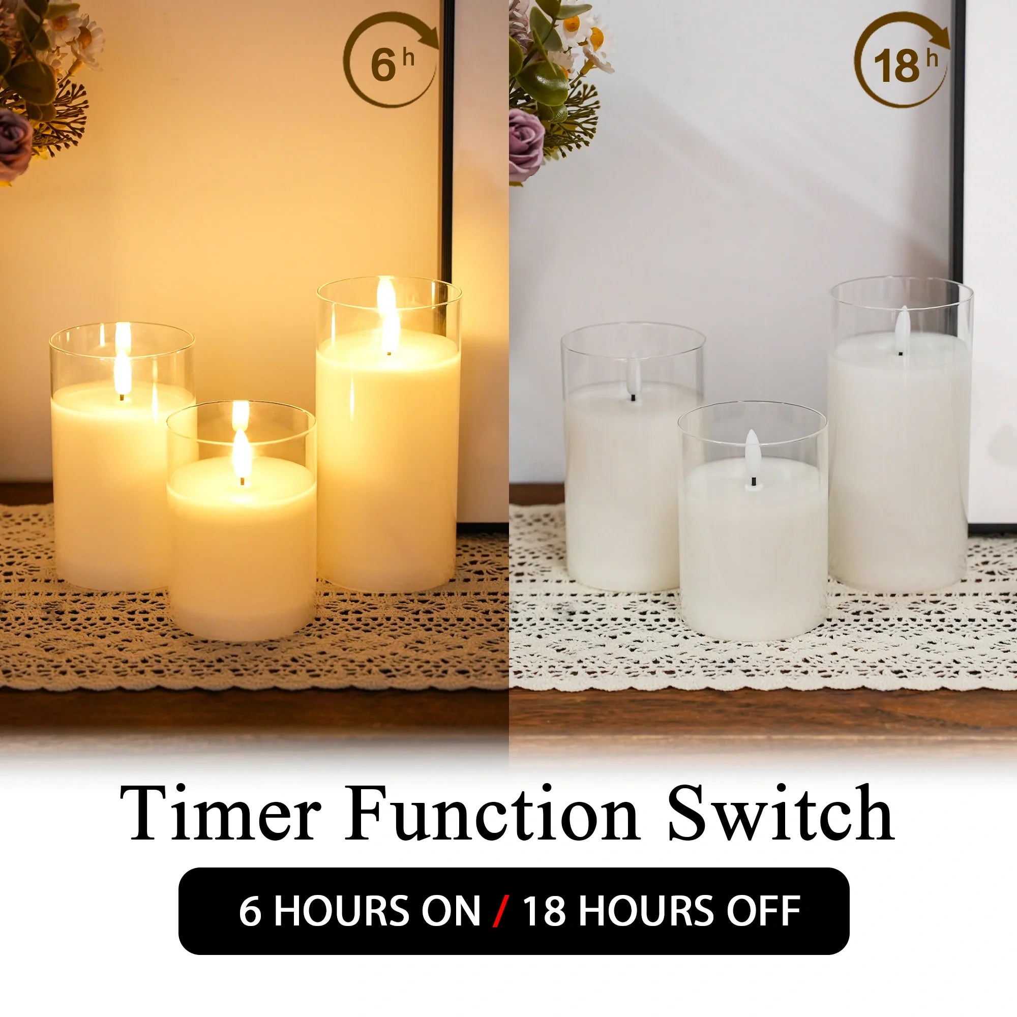 Flameless LED Candles by JHY Design, set of 3