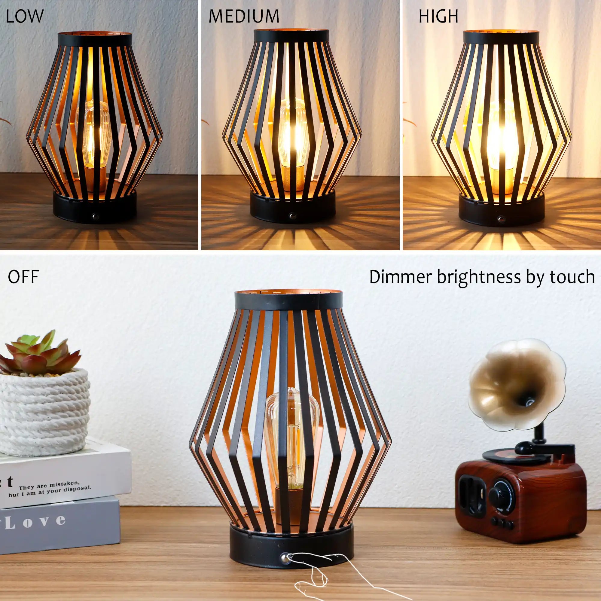 Portable Dimmable Bedside Table Lamp by JHY Design