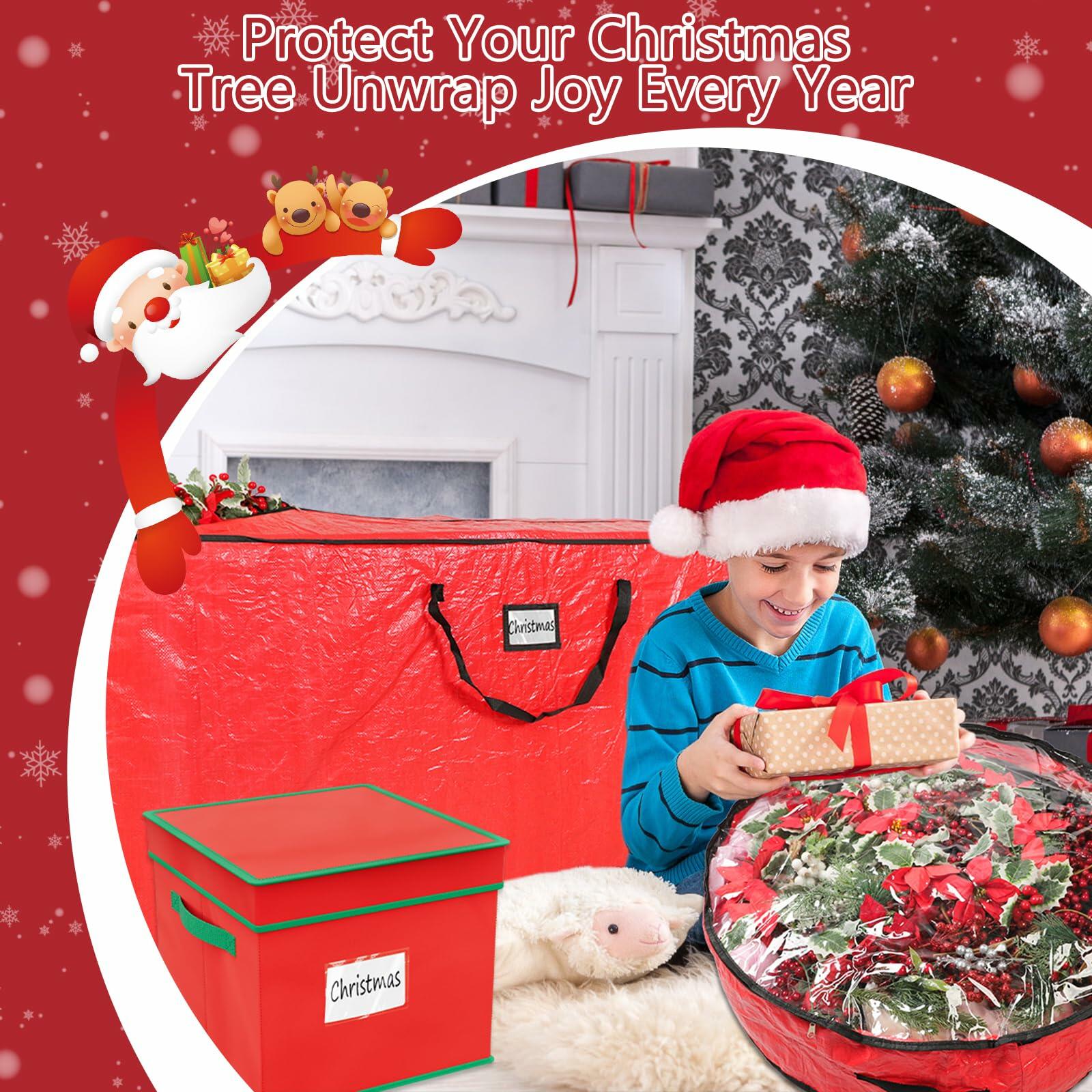 Christmas Tree & Ornament Storage Bags, 4 piece set by Falflor